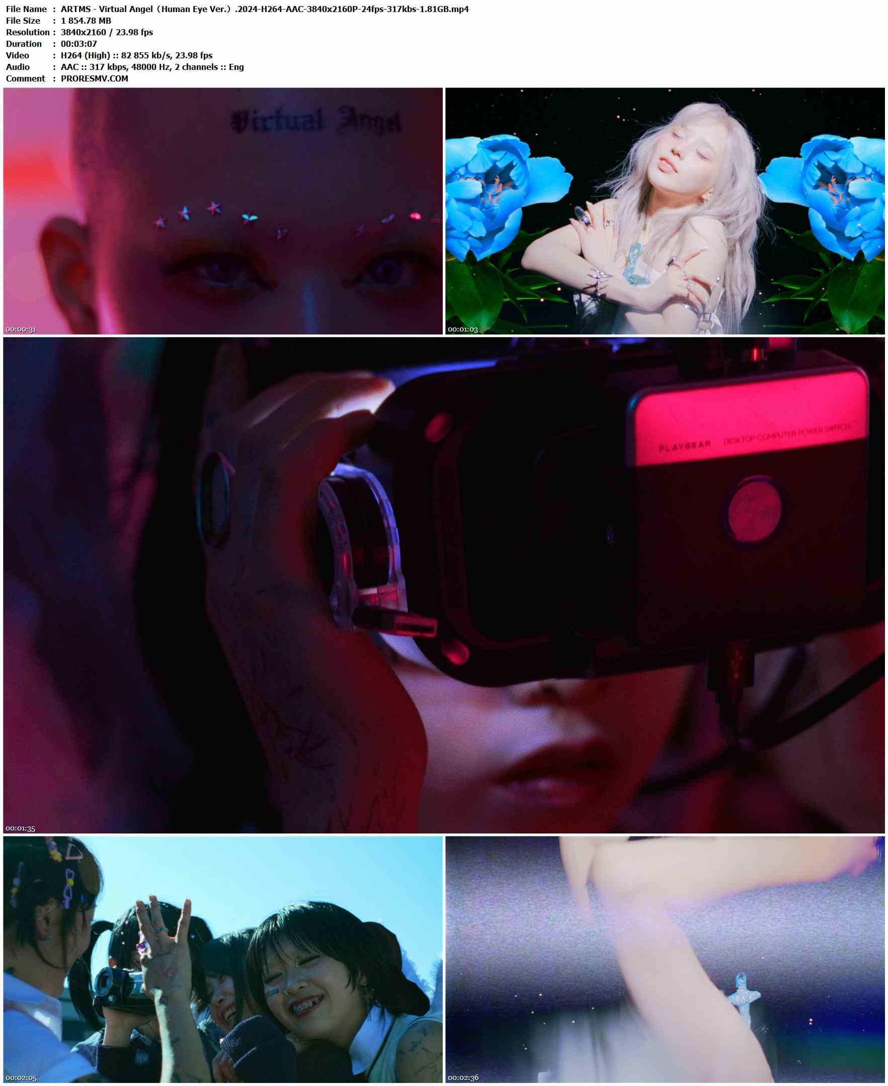ARTMS - Virtual Angel（Human Eye Ver.）.2024-H264-AAC-3840x2160P-24fps-317kbs-1.81GB官方MV_高清MV